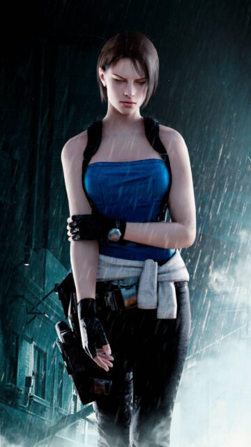 Jill Valentine Resident Evil 3 Remake Vertical Mobile Wallpaper