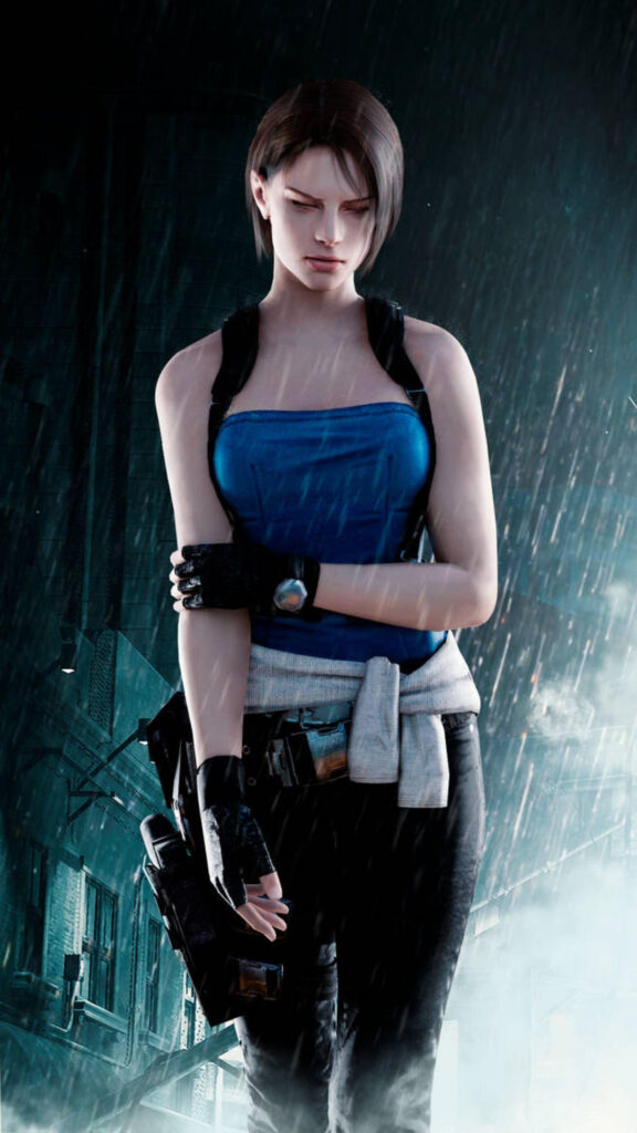 Jill Valentine Resident Evil 3 Remake Vertical Mobile Wallpaper
