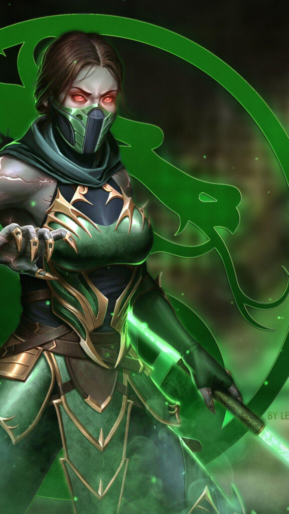 Jade Mortal Kombat Fan Art Green Warrior Mobile Wallpaper