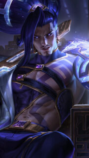 Fantasy Warrior Purple Outfit Mobile Wallpaper