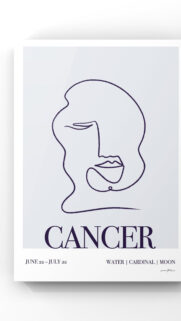 Minimalist Cancer Zodiac Sign Aesthetic Spiritual Astrology Wallpaper