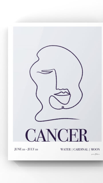 Minimalist Cancer Zodiac Sign Aesthetic Spiritual Astrology Wallpaper