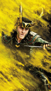 Dynamic Loki God of Mischief Action Scene Mobile Wallpaper