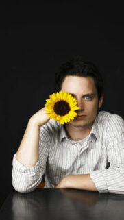 Elijah Wood Sunflower Portrait Mobile Wallpaper