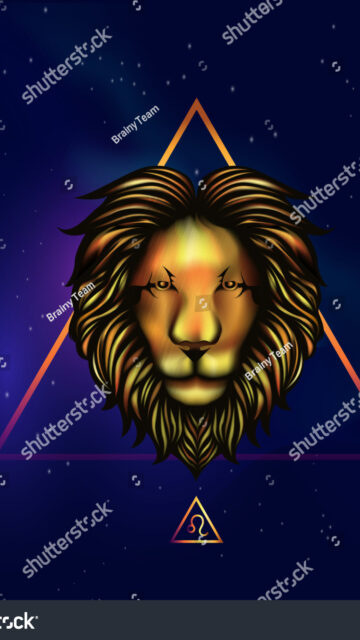 Majestic Gold Leo Zodiac Sign Constellation Art Phone Wallpaper