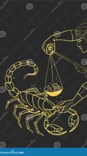 Mystical Scorpio Zodiac Constellation Dark Aesthetic Phone Wallpaper