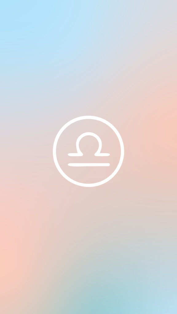 Minimalist Libra Zodiac Sign Aesthetic Astrology Phone Wallpaper