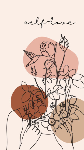 Self Love and Mindfulness Aesthetic Art for Manifesting Inner Peace and Harmony Wallpaper