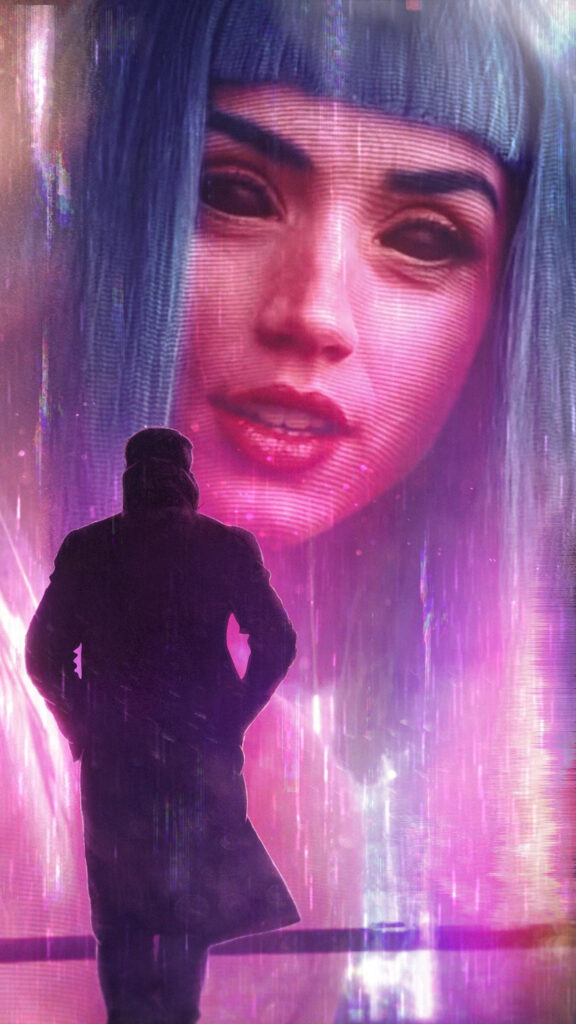 Cyberpunk Futuristic Silhouette Phone Wallpaper