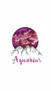 Cosmic Aquarius Zodiac Galaxy Art: Embrace Your Innovative Spirit Wallpaper