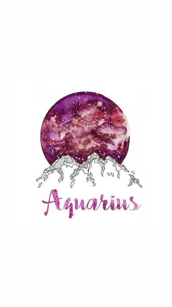 Cosmic Aquarius Zodiac Galaxy Art: Embrace Your Innovative Spirit Wallpaper