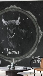 Taurus Zodiac Sign Constellation and Earth Element Aesthetic Wallpaper