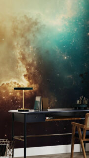 Cosmic Nebula Workspace Mobile Wallpaper