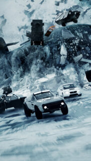 Action-Packed Fast and Furious Ice Chase Mobile Wallpaper