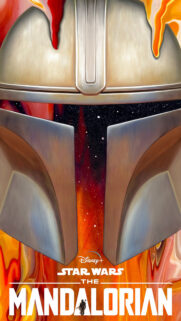 Star Wars The Mandalorian Helmet Abstract Art Mobile Wallpaper