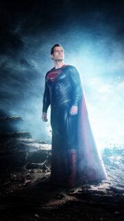 Henry Cavill as Superman Epic Heroic Pose Mobile Wallpaper
