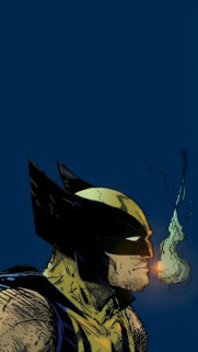 Wolverine Smoking Digital Art Minimalist Mobile Wallpaper