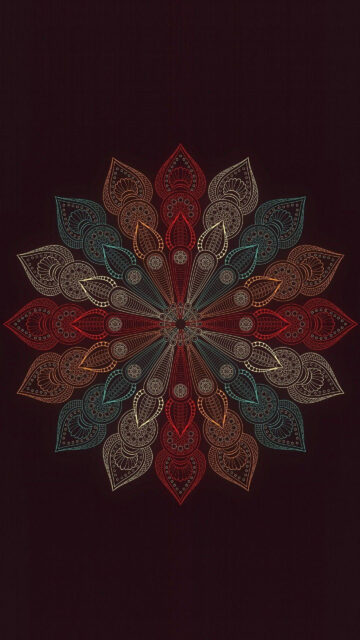 Intricate Mandala Spiritual Energy and Sacred Geometry Phone Wallpaper