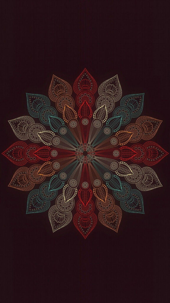 Intricate Mandala Spiritual Energy and Sacred Geometry Phone Wallpaper