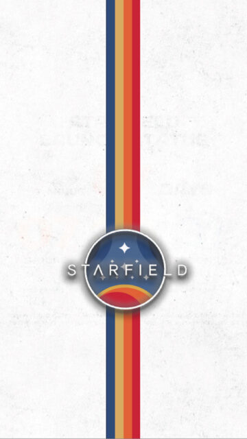Minimalist Starfield Game Logo Vertical Mobile Wallpaper