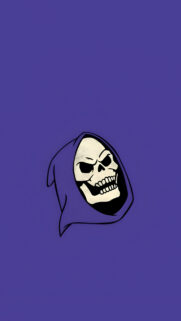 Skeletor Minimalist Illustration Mobile Wallpaper
