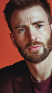 Close-up Portrait of Chris Evans Mobile Wallpaper