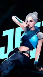 Valorant Agent Jett Anime Style Mobile Wallpaper