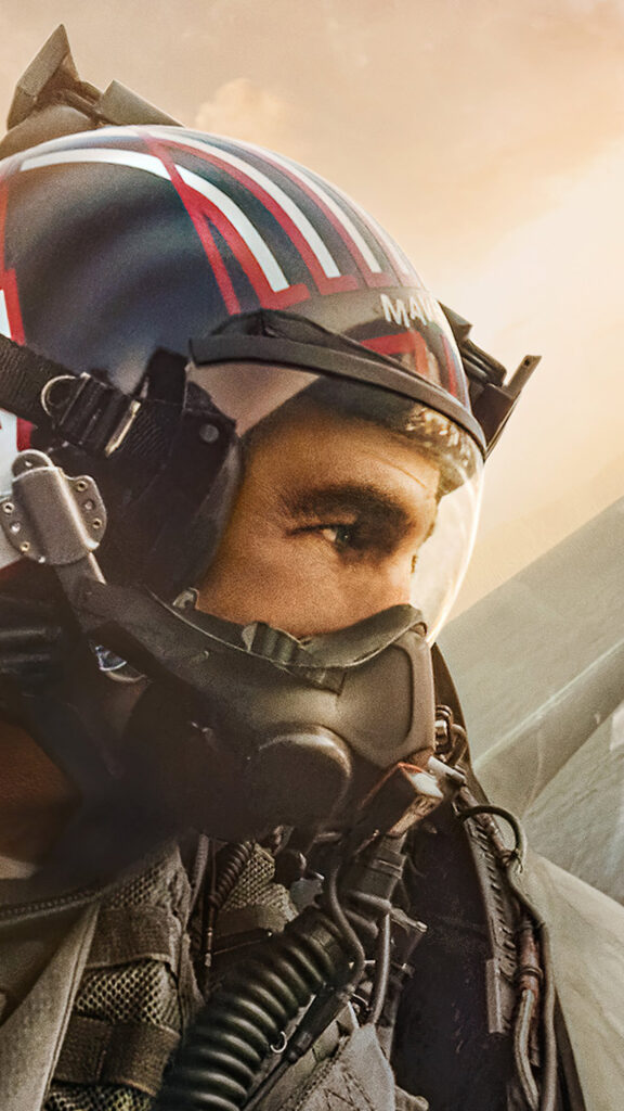 Tom Cruise Fighter Pilot Portrait Mobile Wallpaper