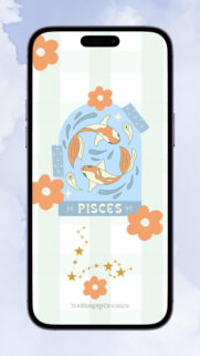 Dreamy Pisces Zodiac Sign Aesthetic Art Phone Wallpaper