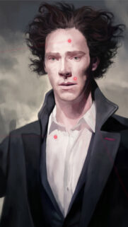 Sherlock Holmes Cinematic Digital Art Mobile Wallpaper