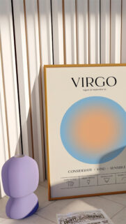 Virgo Aesthetic Zodiac Sign Design with Earth Element Traits Wallpaper