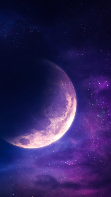 Mystical Crescent Moon Spiritual Energy Aesthetic Mobile Wallpaper