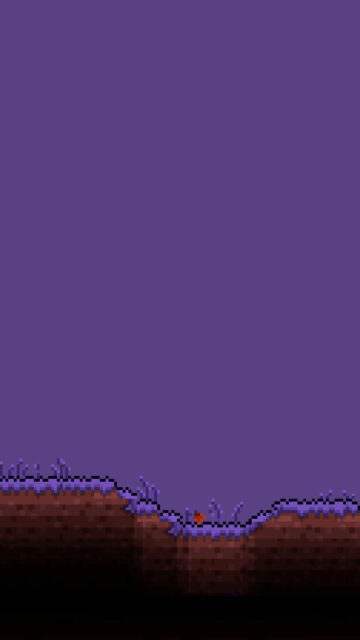 Pixel Art Purple Landscape Mobile Wallpaper