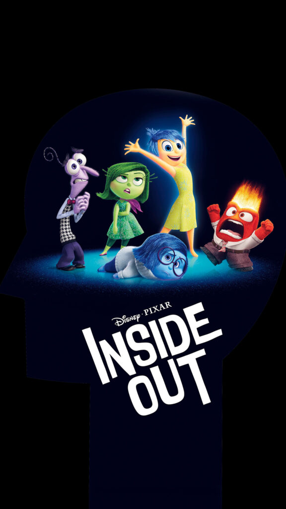 Inside Out Characters Silhouette Mobile Wallpaper