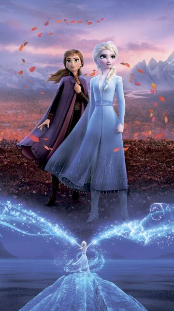 Anna and Elsa Frozen 2 Fantasy Mobile Wallpaper