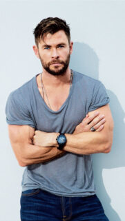 Chris Hemsworth Casual Portrait Mobile Wallpaper