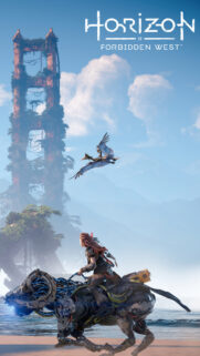 Aloy Riding Machine in Horizon Forbidden West Mobile Wallpaper