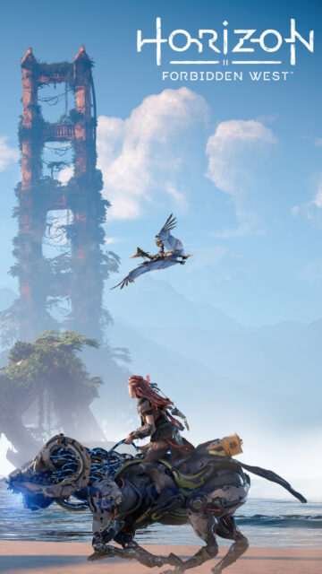 Aloy Riding Machine in Horizon Forbidden West Mobile Wallpaper