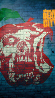 Walking Dead Dead City Apple Zombie Graffiti 4K Mobile Wallpaper