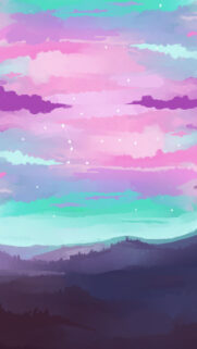 Cancer Zodiac Constellation Aesthetic Dreamy Pastel Sky Wallpaper