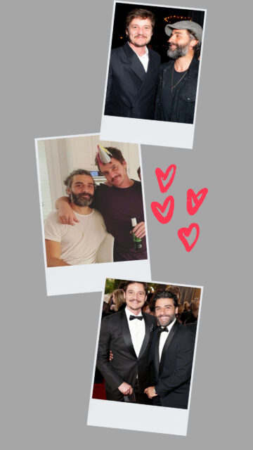 Pedro Pascal and Oscar Isaac Friends Collage Mobile Wallpaper