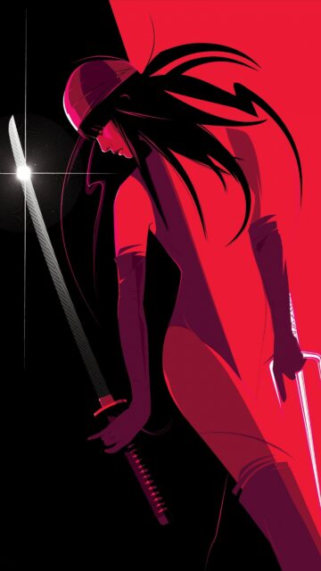 Minimalist Electra Natchios Stylized Art Mobile Wallpaper