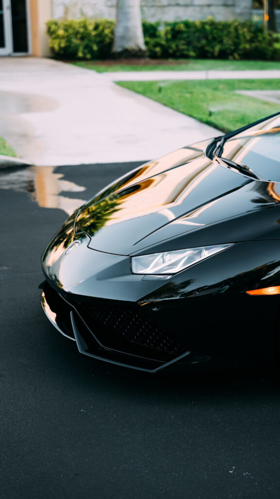 Luxury Black Lamborghini Huracan Vision Board Manifestation Wallpaper