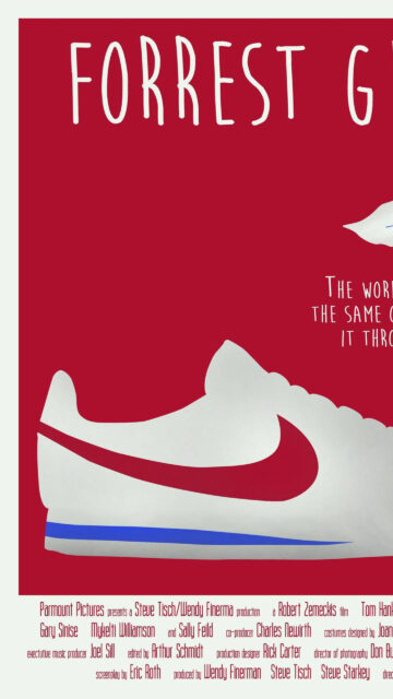 Forrest Gump Minimalist Shoe Mobile Wallpaper