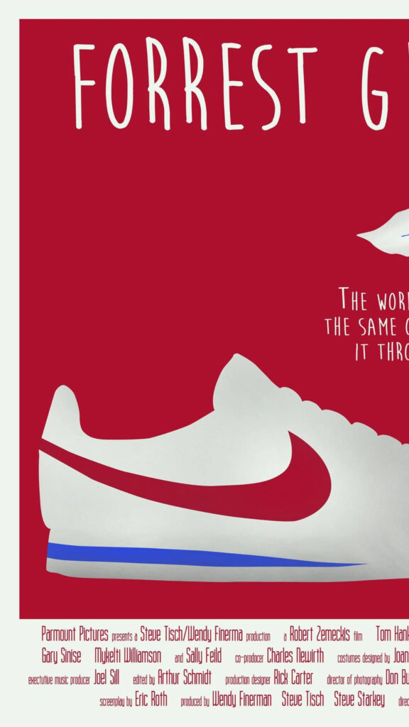 Forrest Gump Minimalist Shoe Mobile Wallpaper