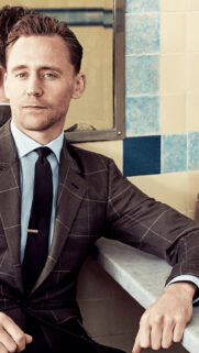 Tom Hiddleston in a Plaid Suit Mobile Wallpaper