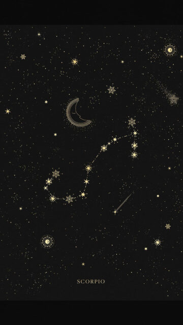Scorpio Constellation Astrology Art: Dark Aesthetic Zodiac Sign Wallpaper