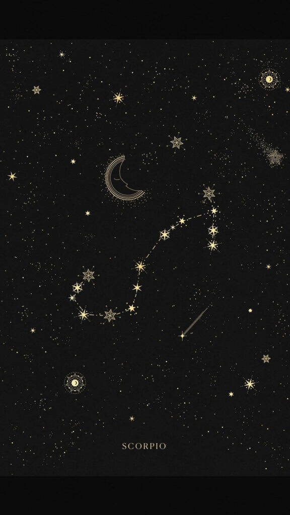 Scorpio Constellation Astrology Art: Dark Aesthetic Zodiac Sign Wallpaper