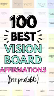 Positive Manifestation Vision Board Affirmations for Abundance Wallpaper