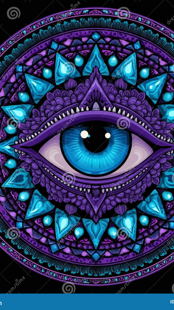Mystical Third Eye Mandala Spiritual Energy Protection Wallpaper